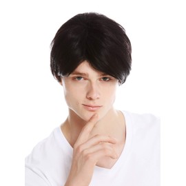 WIG ME UP - WL-1047S-2 Men's Wig Voluminous Half Length Straight Black Brown