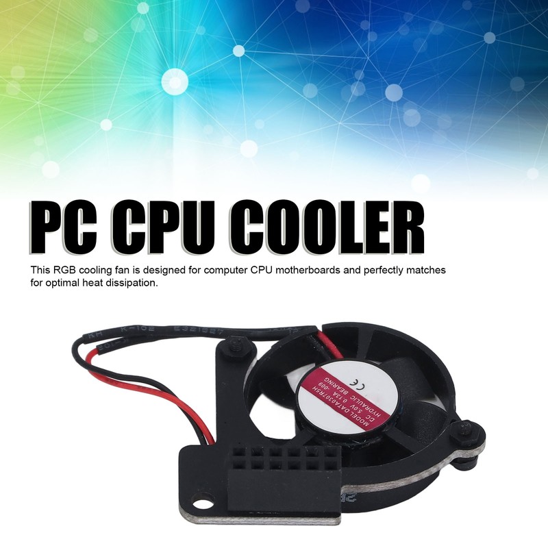 PC CPU Cooler with RGb Light DC 5V 0.13A 7500RPM