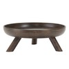 Melrose Bowl with Legs, 7.75-inch Diameter, Rustic Decorative Tableware, Metal,