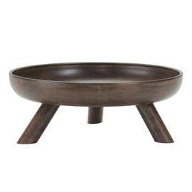 Melrose Bowl with Legs, 7.75-inch Diameter, Rustic Decorative Tableware, Metal, Great for Cool Summer, Centerpiece