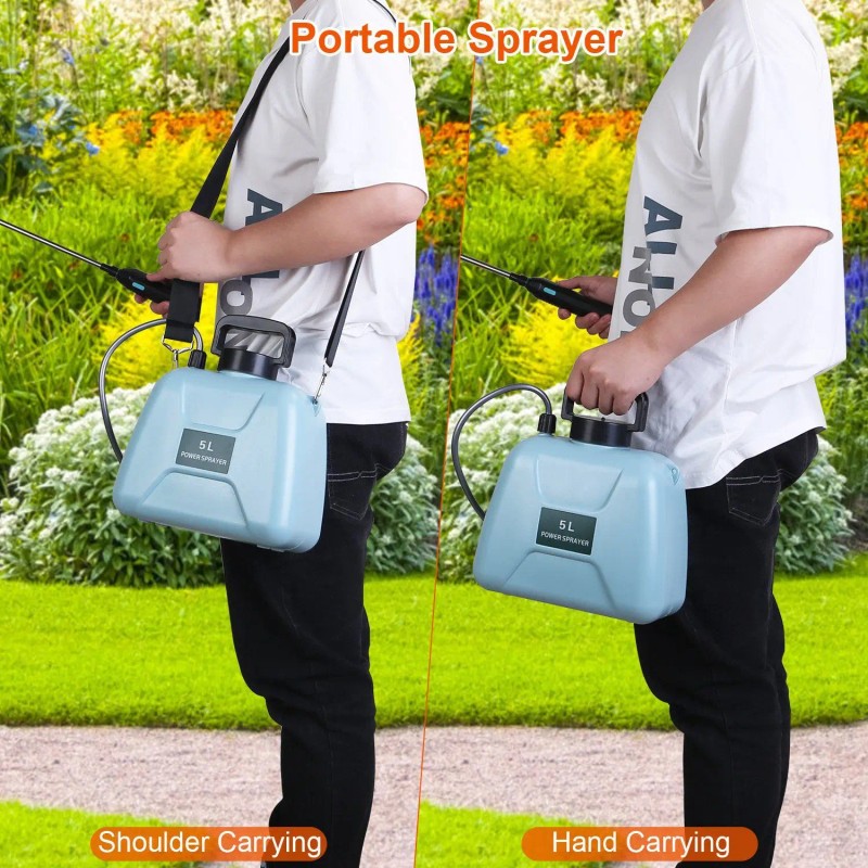 1.3Gallon Electric Plant Sprayer Telescopic Garden Handheld Sprayer 3 Spray