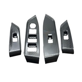 MEKOMEKO CX8-BLK Mazda CX8 Power Window Switch Cover Door Window Button Door Switch Panel Interior Panel Interior Parts Accessories ABS Material 4PCS MAZDA CX-8 Right Handle Only [Carbon Style]