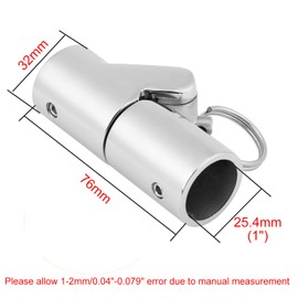 316SS Marine Grade Boat Pipe Connector, Stainless Steel Folding Swivel Coupling Tube Pipe Connector Boat Hardware Fitting For (25mm)1inch tube