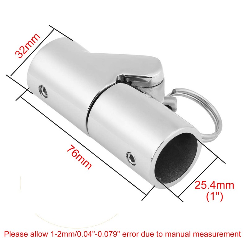 316SS Marine Grade Boat Pipe Connector, Stainless Steel Folding Swivel