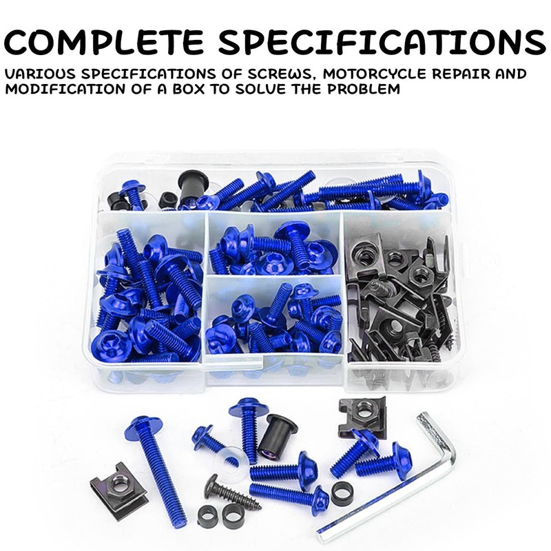 Adunsiaoto Motorcycle Fairing Screws Set Motorcycle, Fairing Windscreen Screws, Motorcycle