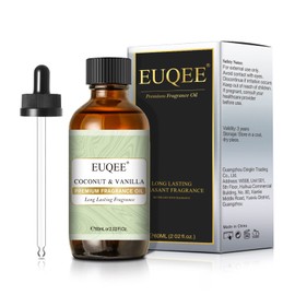 Coconut & Vanilla Fragrance Oils, Premium Essential Oils with Glass Dropper for Diffusers, Candle & Soap Making, Bath Bombs (2.02 Fl oz/60 ml)