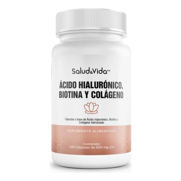 Biotina + Ácido Hialurónico + Colágeno Hidrolizado - Suplemento con
