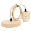 E27 Wooden Pendant Light Bulb Holder Vintage Lighting Accessory Wooden