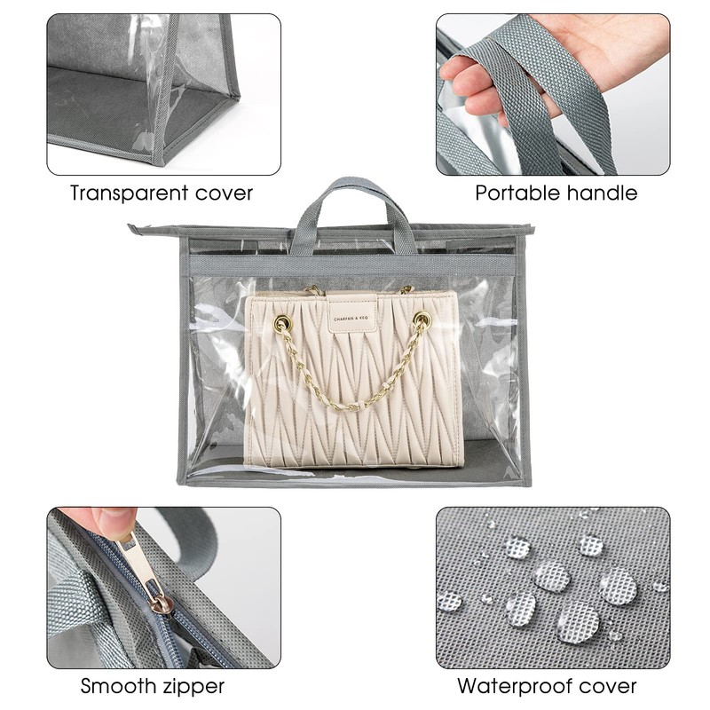 CINPIUK Handbag Dust Bags Clear Purse Storage Organizer for Closet