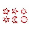 3CM Moon and Stars Set of 6 Cookie Fondant Clay