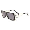Dweebzilla Gazelle Superfly Flat Top Square Aviator Sunglasses (Gold &