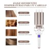 Tenaza Rizador De Cabello Cerámica Waflera Ferro 22mm Ondas