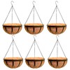 LaLaGreen Outdoor Hanging Baskets for Plants (16 Inch, 6 Pack)