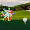Bliceon 50pcs Golf Tees, Plastic Rubber Cushion Top Long Tees,