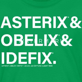 Spreadshirt Asterix & Obelix & Dogmatix Lettering Kid's T-Shirt, XS, Kelly Green