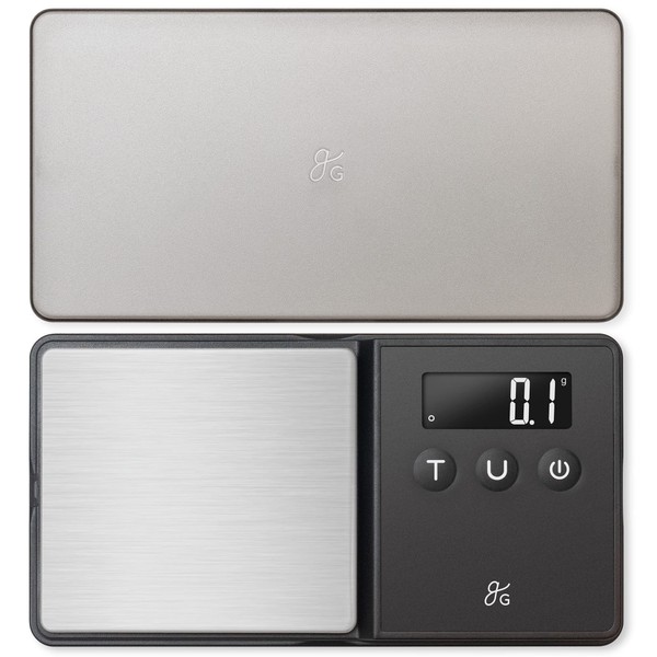 Greater Goods Digital Pocket Scale - 750 x 0.1 Gram Resolution, Lab Analytical Scale, Gram Scale, Espresso Scale, Letter Scales