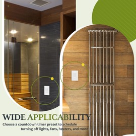 TG 30 Minute No Neutral Wire Countdown Timer Switch, 1-5-10-15-20-30 Min, for Bathroom Fans, Heaters, Lights, LED Indicator, 120VAC 800W, UL Listed, Screwless Wall Plate, White