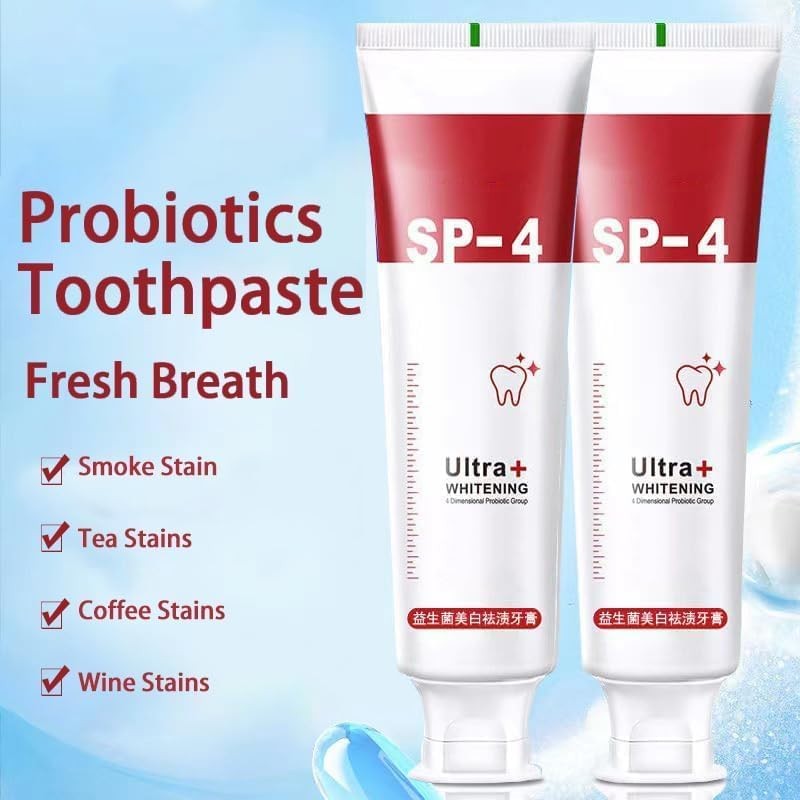 2PCS Sp-4 Toothpaste, Sp-4 Toothpaste,SP-4 Brightening Toothpaste Fresh Breat, Sp-4