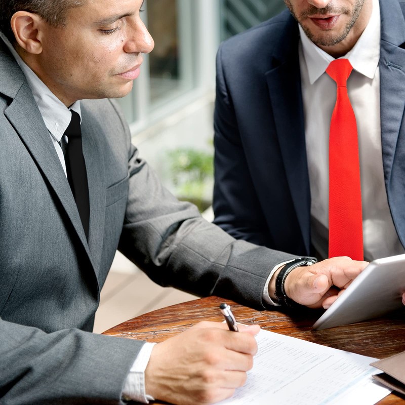 YATEICBC 2 Pieces Clip On Tie with Clip Pre-Tied Ties