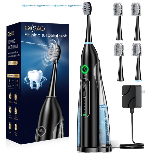 OILSAO Electric Toothbrush with Water Flosser: All-in-One Oral Care with