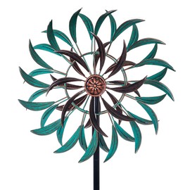 Stargarden Metal Wind Spinner,Two-Way Wind Sculptures,360 Degrees Kinetic Wind Spinners for Yard and Garden