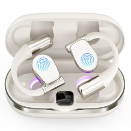 Merryking AI Language Translator Earbuds, OWS Real-Time 3-in-1 Translation Earbuds 144 Languages & Accents, Audifonos Traductores Inglés Español, Translation Device for Travel Business（White）