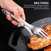 6-Piece Food Tongs, Stainless Steel Food Tongs, Barbecue Tongs, Salad
