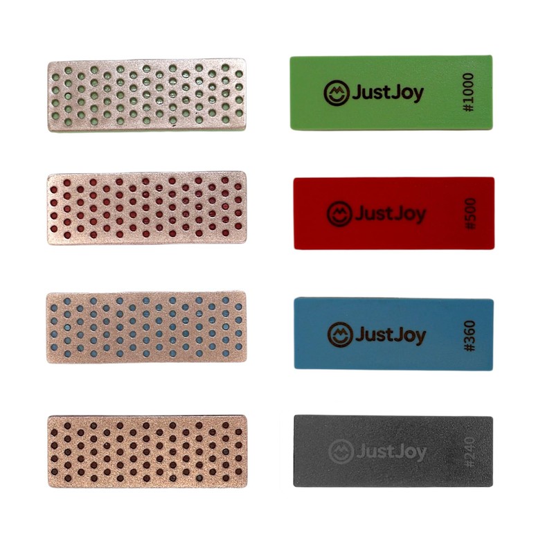 JustJoy Ski & Snowboard Edge Tuning Diamond Stone Set (4-Piece)