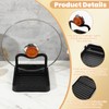 Lnngub Pot Lid Holder, Spoon Rest, Foldable Black Plastic Pot