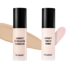 Mustaev Foundation No. 23 Nude Beige + Tone-up Primer BNS / 머스테브 파운데이션 23호 누드베이지 +톤업 프라이머 BNS