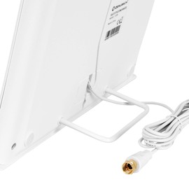 Oehlbach Flat Style One DVB-T2 HD Antenna - Digital Indoor Antenna - Active DVB-T Amplifier Indoor Antenna - White