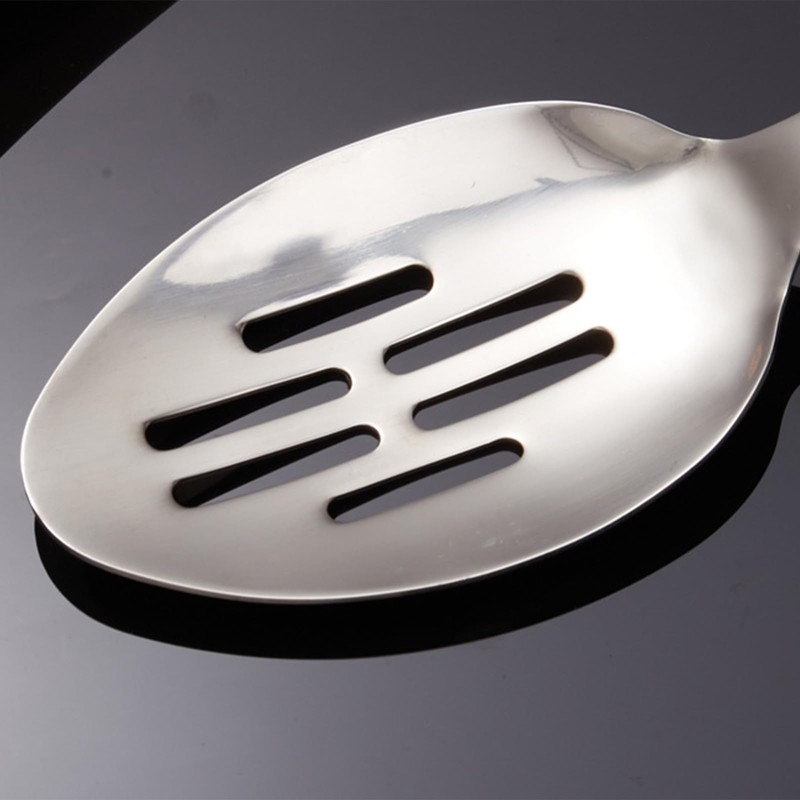1 Pcs Slotted Soup Spoon Stainless Steel Cooking Kitchen Serving