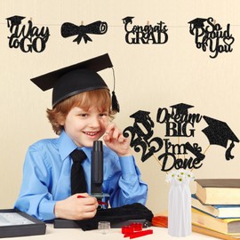 24Pcs Graduation Centerpieces for Tables 2024 Graduation Centerpiece Sticks Class of 2024 Centerpiece Sticks for Graduation Table Decorations Graduation Decorations 2024 (black)