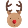Christmas Plates Reindeer Pack of 10 Brown Plates with Attachable