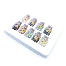 Namvo 9 Pieces Mini Crystals Gemstone Bottles Crystal Stones Collection Kit Natural Quartz Gravel Wish Bottle Set for Home Craft Balancing Meditation Wish Happiness