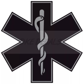 BLUE STAR OF LIFE REFLECTIVE HELMET DECAL