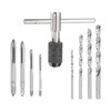 sourcing map Adjustable T-Handle Tap Wrench Set, M3 M4 M5
