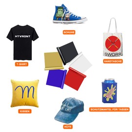 HTVRONT Plotter Film Textile - 30.5 cm x 244 cm Gold Flex Film for Ironing on T-Shirt (Gold)