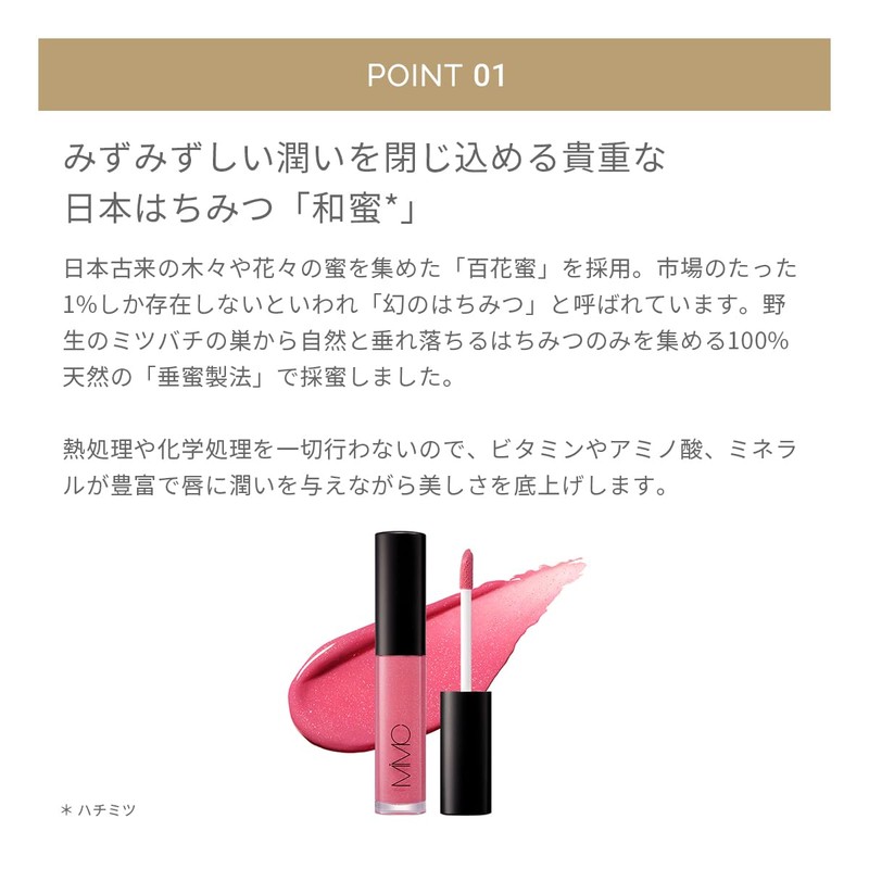 MiMC Mineral Honey Gloss Lipstick 104 Innocent Rose 5.7ml