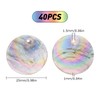 SUNNYCLUE 1 Box 40Pcs Shell Charms AB Color Flat Round
