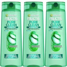 Garnier Hair Care Fructis Pure Clean Shampoo, 12.5 Fluid Ounce (Packaging May Vary), Pack of 3