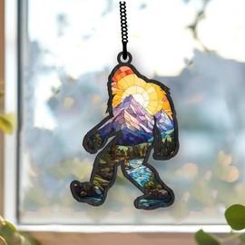 Bigfoot Suncatcher, Bigfoot Ornament, Gift for Bigfoot Lovers, Bigfoot Christmas Ornament
