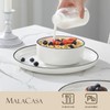 MALACASA Plates and Bowls Sets,12/16/18/24 Pieces Porcelain Dinnerware Sets,Tableware Ceramic