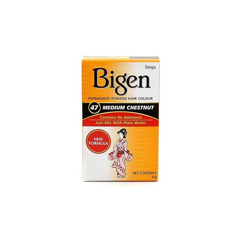 Bigen Tinte Polvo, Castaño Oscuro, 6 g