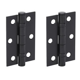 HANDLEZONE® Door Hinges 1 Pair 76mm / 3 inch Ball Bearing, with Screws - Black Matt