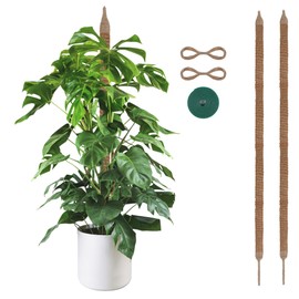 STOBOCTER Moss Pole, 2 Pack 46'' Bendable Moss Pole Monstera Plant Support, Large Moss Pole for Plants Indoor, Plant Stakes Plant Sticks for Climbing Plants, Plant Trellis Indoor for Potted Plants