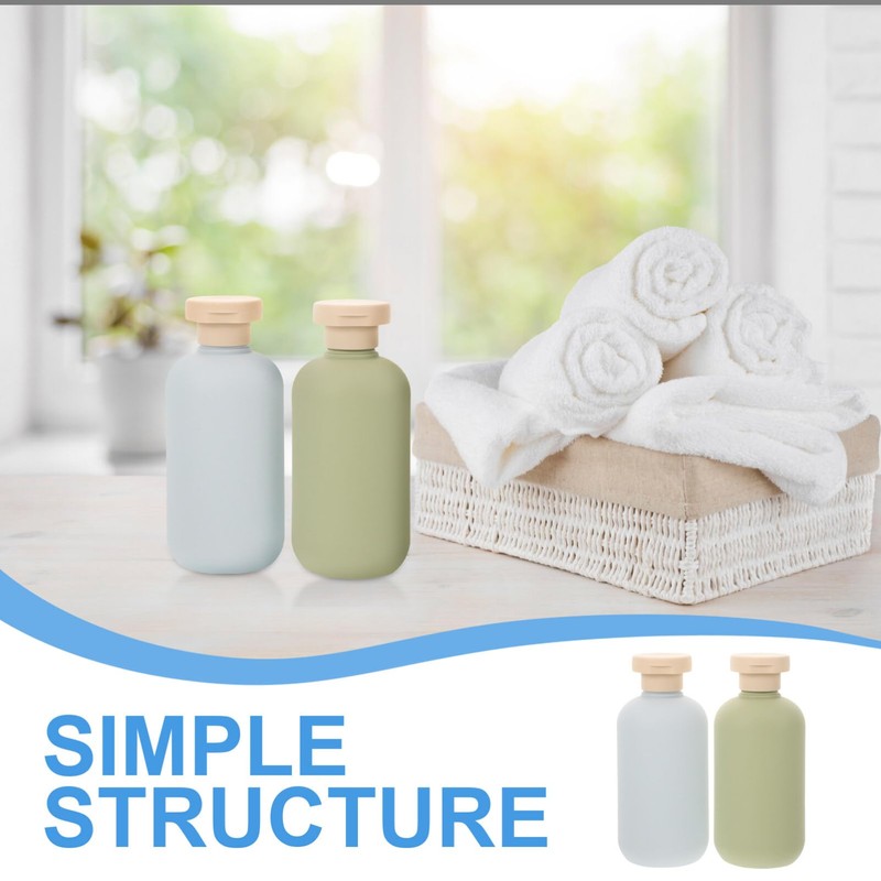 Baluue 2 Pcs Squeeze Bottles with Flip Caps Refillable Plastic