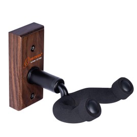 Ortega Guitars OGH-1WN Guitar Wall Hanger Wall Mount Natural Walnut Wood Base for Home or Studio, Includes Screws & Anchors
