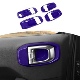 RT-TCZ for Jeep JL Inner Door Handle Bowl Cover Trim for Jeep Wrangler JL JLU Gladiator JT 2018-2024 Purple Interior Accessories 4pcs