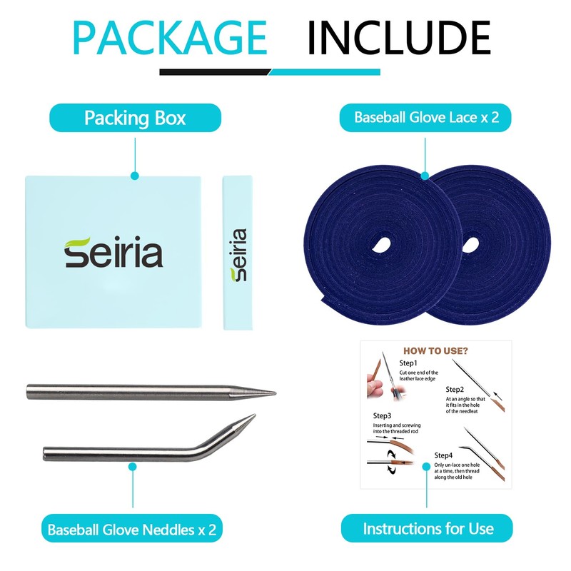Baseball Glove Lace, Mitt Lace Repair Kit Softball 2 Leather